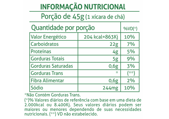 13 - Informação Nutricional Bolacha Tradição